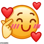 🫰 Émoji, Coeur, Amour, Geste, Mignon telegram sticker