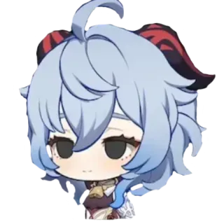 😶 Ganyu Genshin Impact Anime, Chibi, Videojuego, Genshin Impact, Ganyu telegram sticker