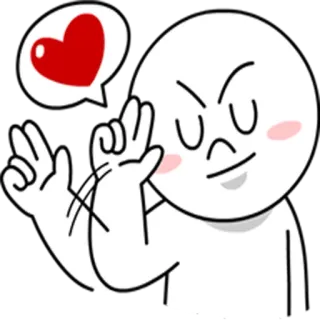 ✌ amor, corazón, personaje, dibujos animados, emoji, lindo whatsapp sticker