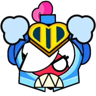 😡 游戏, 荒野乱斗, 生气, 脸, 图标 telegram sticker
