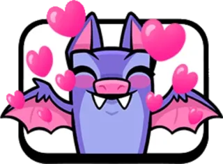 🥰 летучая мышь, сердце, милый, животное, фиолетовый, розовый, любовь telegram sticker