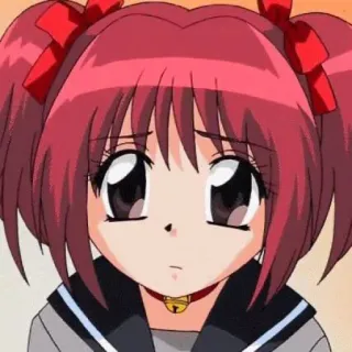 🥺 Anime, Mädchen, Süß, Rote Haare, Schuluniform whatsapp sticker