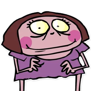 🙎‍♀️ Desenho animado, Mulher, Personagem, Roxo, Engraçado, Bobo whatsapp sticker
