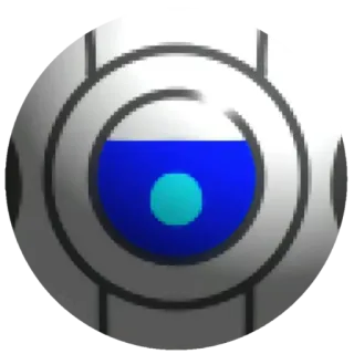 🤩 aufkleber, rund, blau, kreis, abstrakt, roboter telegram sticker