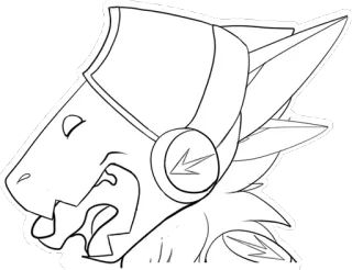 🍴 Protogen, Cyborg, Furry, Antro, Arte digitale, Robot telegram sticker