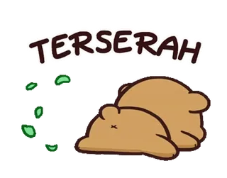 😏 TERSERAH เฉยเมย, อะไรก็ได้, ประมาท, ชาวอินโดนีเซีย, สลอธ, การ์ตูน telegram sticker
