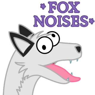 🦊 FOX NOISES rubah, binatang, suara, kartun, lucu, meme telegram sticker