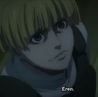😧 Armin Arlelt Attack on Titan Eren. Armin, L'Attaque des Titans, Anime, Manga, Personnage whatsapp sticker