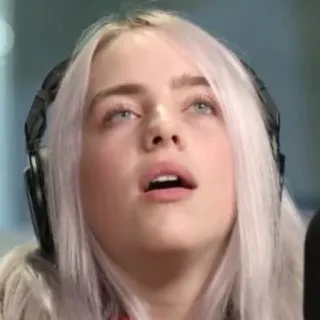 💧 Billie Eilish นักดนตรี, นักร้อง, คนดัง, ภาพเหมือน, ผู้หญิง telegram sticker