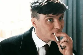 ▪️ Thomas Shelby Peaky Blinders homem, retrato, cigarro, terno, peaky blinders, cillian murphy whatsapp sticker
