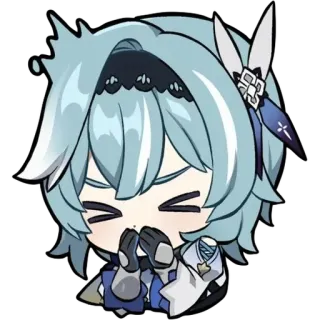 🎭 Eula Genshin Impact genshin impact, eula, anime, chibi, aufkleber whatsapp sticker