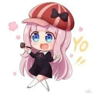 ☺️ YO Chibi, Animé, Dessin animé, Personnage, Fille, Mignon telegram sticker