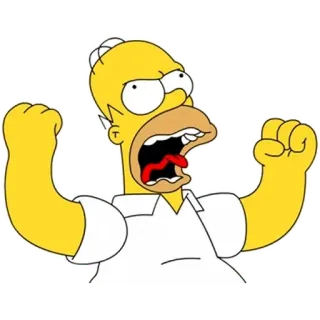 😩 Homer Simpson The Simpsons Homer, The Simpsons, marah, kartun, kuning telegram sticker