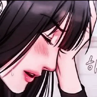 🐈‍⬛ 하 Anime, Smutny, Płacz, Dziewczyna, Manga, Wyraz twarzy telegram sticker
