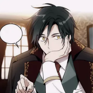 🕯 anime style, man, portrait, manga, character, serious, male telegram sticker
