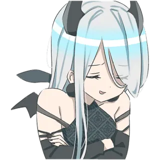 😂 Anime, Meisje, Leuk, Demon, Kawaii, Manga telegram sticker