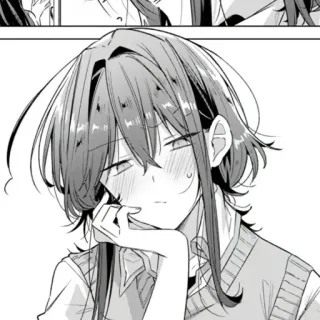 🎤 anime, manga, character, portrait, school uniform, smug whatsapp sticker