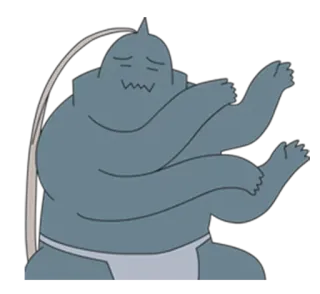 😖 Alphonse Elric Fullmetal Alchemist Anime, Cartoon, Figur, Rüstung, Traurig, Lustig telegram sticker