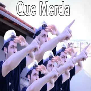 👉 Que Merda offensive, swear word, insult, slang, bad word telegram sticker