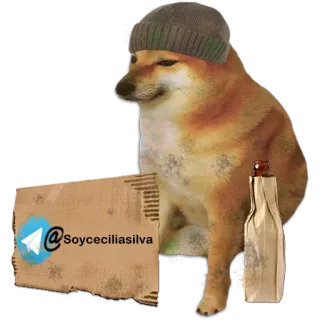 🍋 @Soyceciliasilva โดจ, หมา, เทเลแกรม, ชีมส์, มีมอินเทอร์เน็ต whatsapp sticker