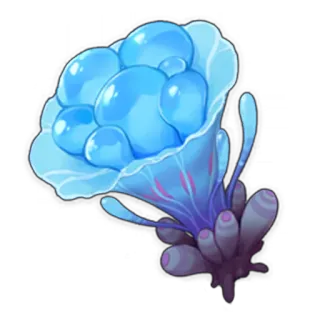 🌊 planta, azul, flor, flora telegram sticker