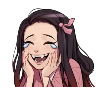 😂 Nezuko Kamado Demon Slayer nezuko, kamado, demonio, anime, manga telegram sticker