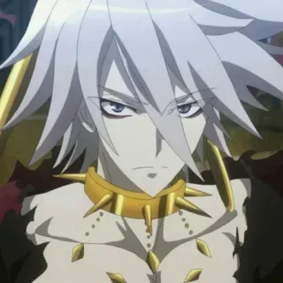 ☀️ anime, character, white hair, male, fantasy telegram sticker