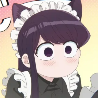 🦋 Komi Shouko Komi Can't Communicate Anime, Orelhas de gato, Maid, Kawaii, Fofo, Mangá, Komi telegram sticker