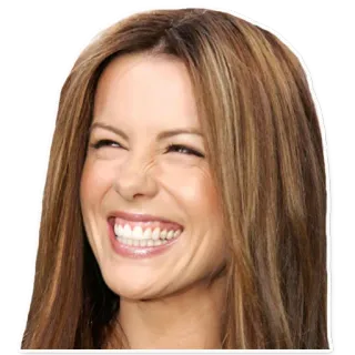 😁 Kate Beckinsale Frau, Promi, Schauspielerin, Porträt, Lächeln, Gesicht telegram sticker