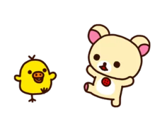 🐤 ริลัคคุมะ, หมี, ไก่, คาวาอิ, น่ารัก, สติกเกอร์ telegram sticker