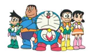 💪 Doraemon 漫画, アニメ, キャラクター, ドラえもん whatsapp sticker