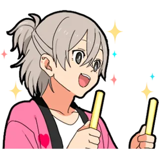 ✨ Anime, Personaje, Bengalas, Celebración, Feliz, Alegre telegram sticker