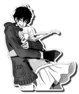 ❤ Anime, Abraço, Romance, Mangá, Casal, Amor telegram sticker