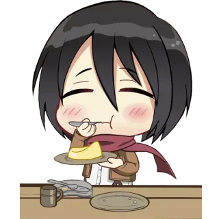 🍮 Anime, Chibi, Eten, Cartoon, Schattig telegram sticker