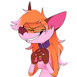😈 Фурри, Мультик, Животное, Лиса, Персонаж whatsapp sticker