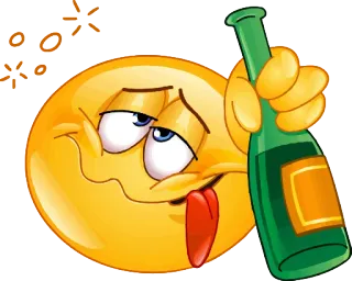 😵 Emoji, Betrunken, Alkohol, Flasche, Müde, Party telegram sticker
