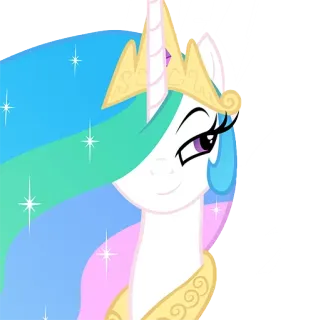 😏 Princess Celestia My Little Pony: Friendship is Magic принцесса, пони, Селестия, My Little Pony, мультфильм, дружба это чудо telegram sticker
