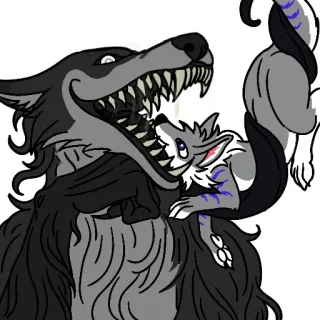 😍 wolf, vore, animal, prey, predator telegram sticker