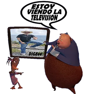 📺 ESTOY VIENDO LA TELEVISION telegram sticker