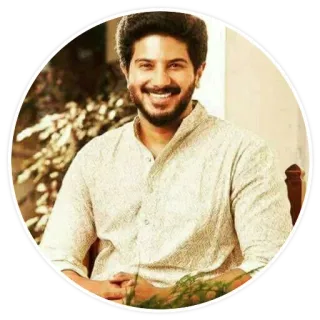 😁 Dulquer Salmaan ritratto, attore, celebrità, cinema indiano, sorridente, Dulquer Salmaan telegram sticker