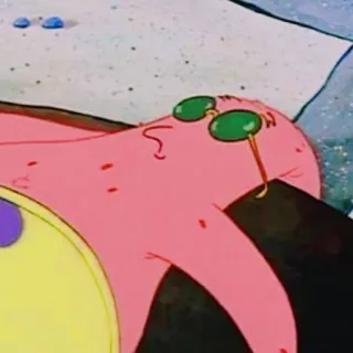 🍨 Patrick Star Cartone animato, Patrick, Stella marina, Occhiali da sole, Spongebob telegram sticker