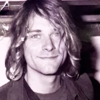 🌸 Kurt Cobain músico, cantor, guitarrista, Nirvana, rock, grunge telegram sticker