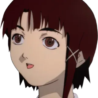 😀 Lain Iwakura Serial Experiments Lain Anime, Cyberpunk, Lain Iwakura, Serial Experiments Lain, Thriller psychologique, Personnage, Dessin animé whatsapp sticker