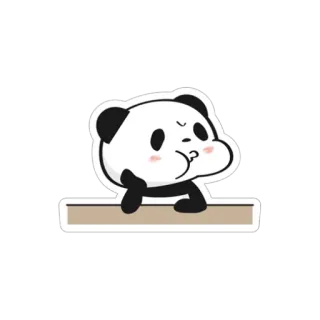 😔 パンダ, かわいい, 動物, ステッカー, 漫画, 可愛い telegram sticker