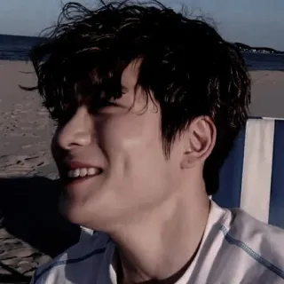 🎥 homme, portrait, souriant, plage, fossettes, gros plan telegram sticker