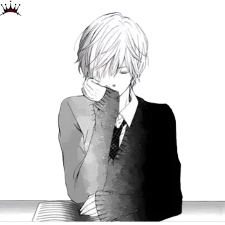 😶 anime, boy, manga, teen telegram sticker