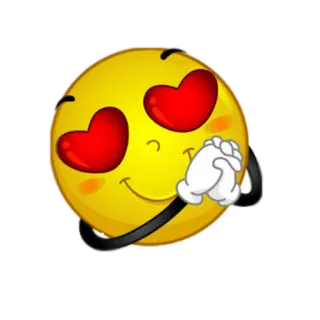 😍 Emoji, Herzaugen, Liebe, Romantisch, Zuneigung, Cartoon telegram sticker