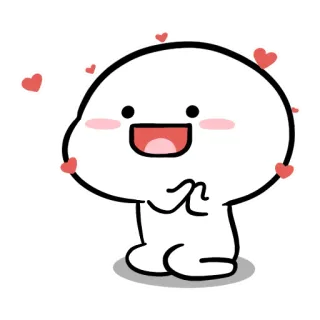 🥰 cute, love, heart, happy, cartoon telegram sticker