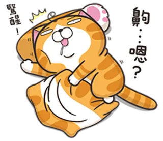 😴 睡觉 кот, сонный, уставший, животное, мультфильм telegram sticker