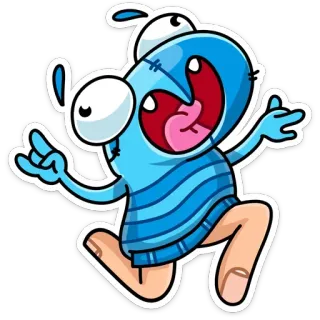 💃 Мультик, Персонаж, Смешной, Милый, Анимированный whatsapp sticker